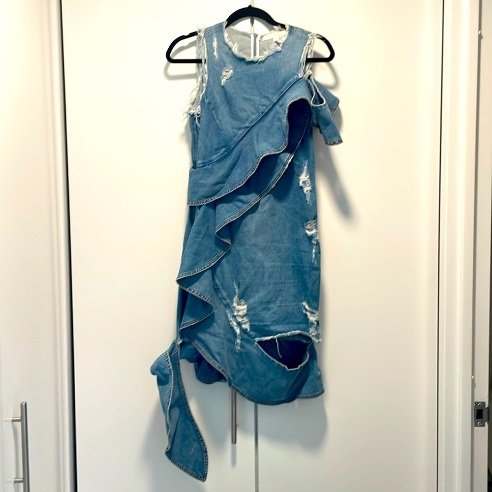 UNIQUE couture Jonathan Simkhai denim dress